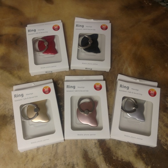 LAST ONE!! Silver Cell Phone Ring Holder Grip 360° - Picture 3 of 4